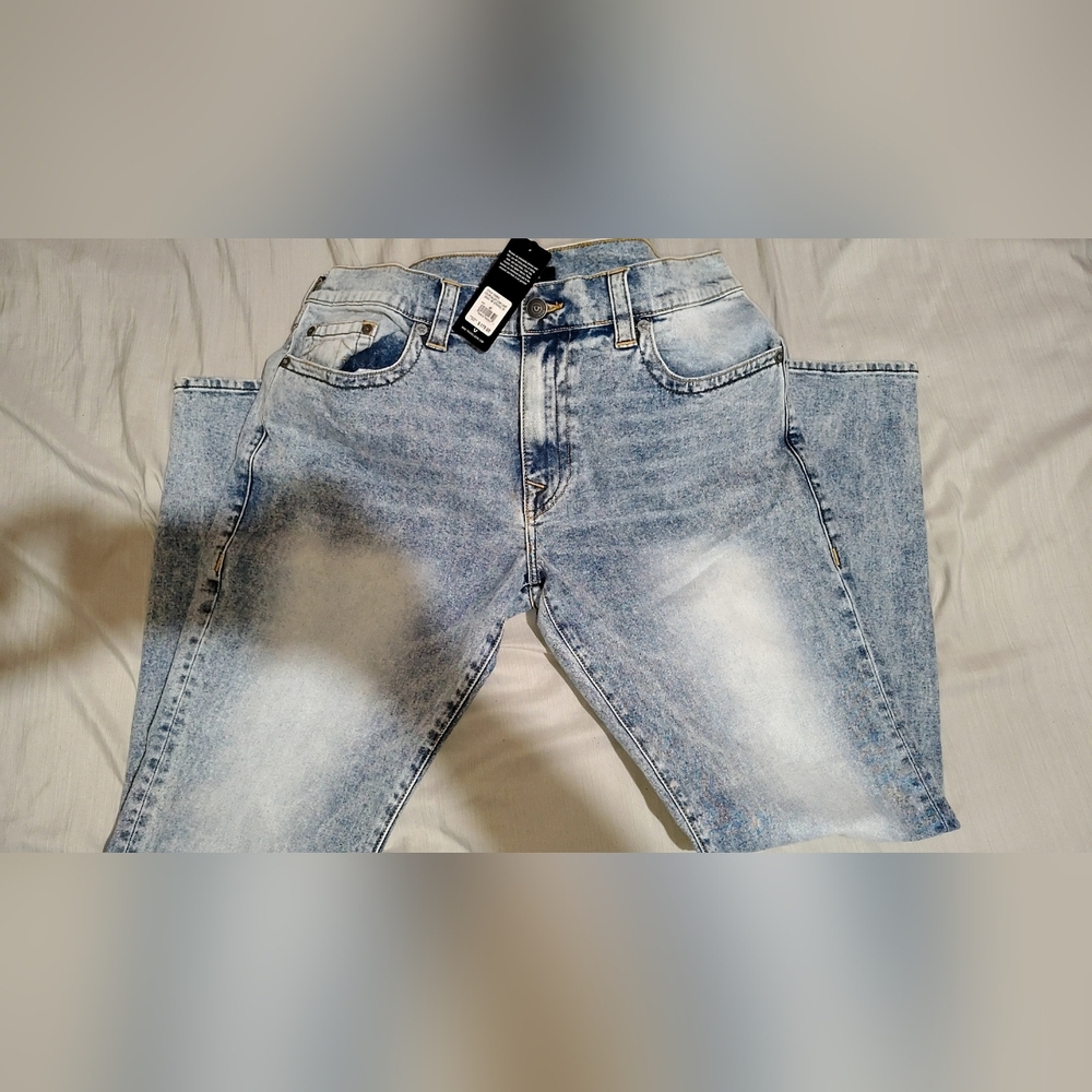 True Religion Light Blue Slim Straight Jeans